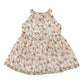 Georgette Frock for Girls | Sleeveless - Floral Print | Cream & Pink