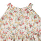 Georgette Frock for Girls | Sleeveless - Floral Print | Cream & Pink
