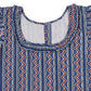 Cotton Frock for Girls | Half Sleeves - Geometric Print | Blue
